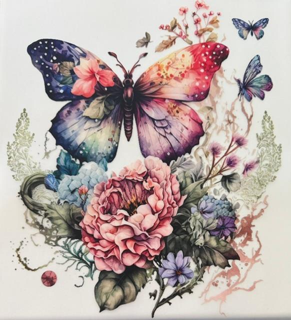Butterfly & Flowers