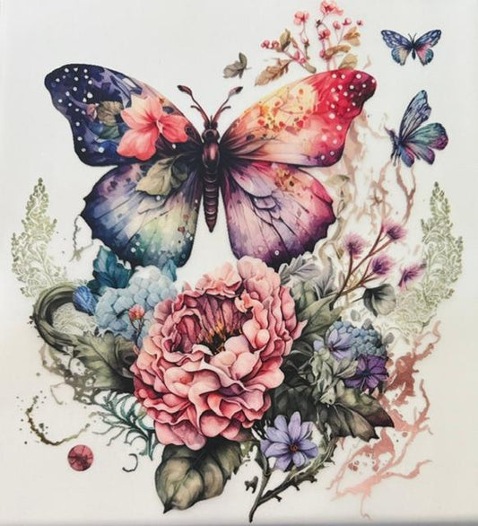 Butterfly & Flowers