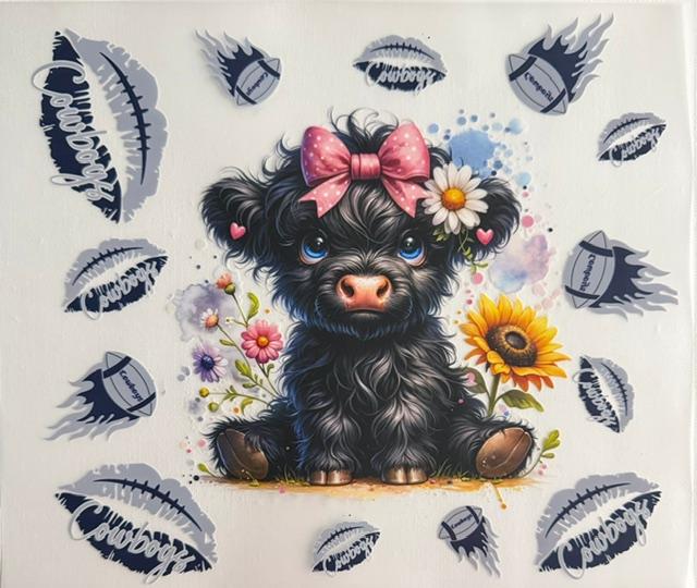 Black cow - Cowboys footballs & lips