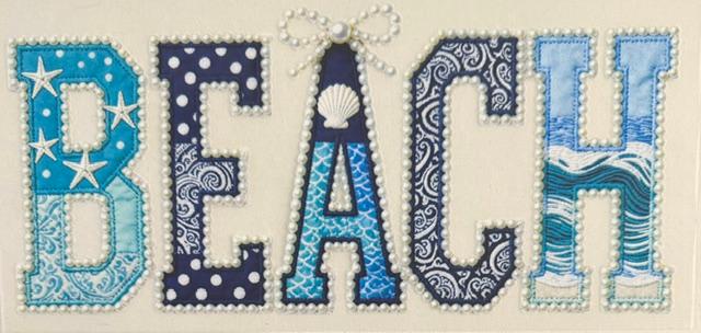 Beach (word) with pearls