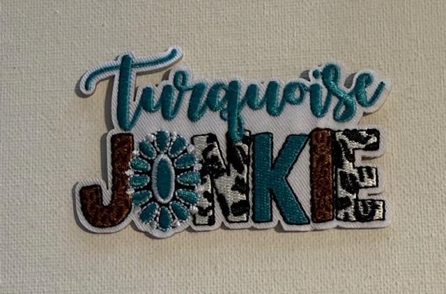 Turquoise Junkie hat patch