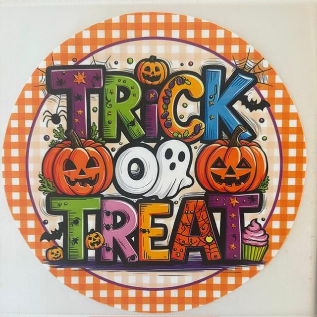 Trick or Treat - orange circle