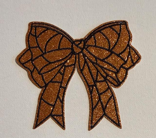 Basketball bow hat patch