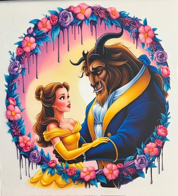 Beauty & the Beast (floral circle)
