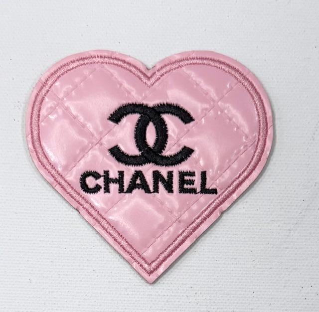 Chanel-pink patent leather hat patch