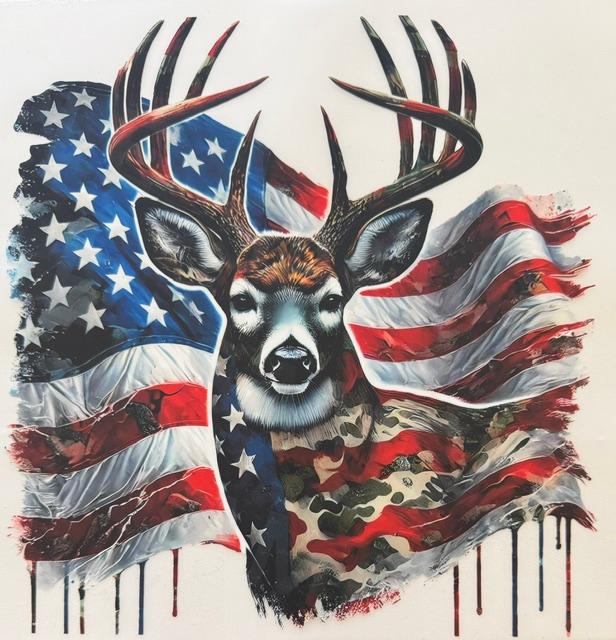 Deer - American flag