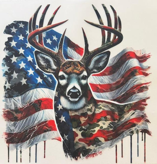 Deer - American flag