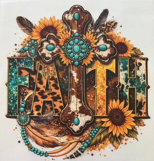 Faith - western, sunflowers
