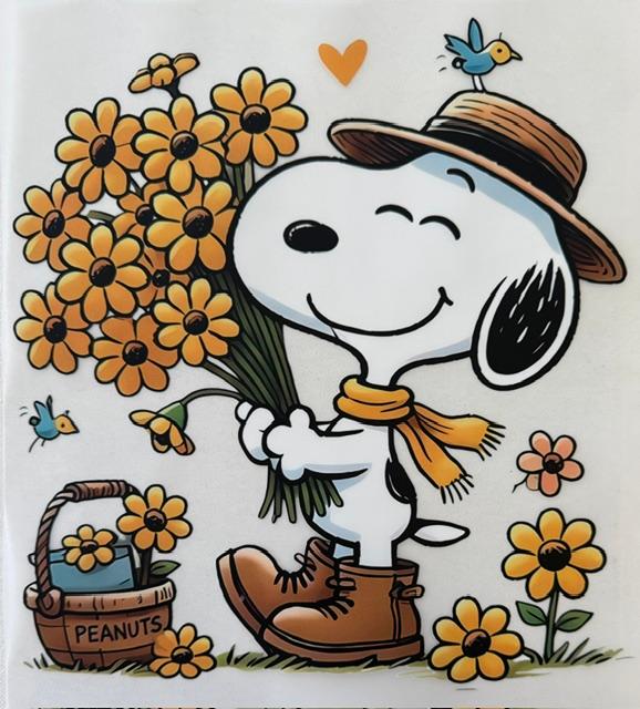 Snoopy - Yellow flowers
