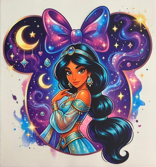 Jasmine - blue-purple bow