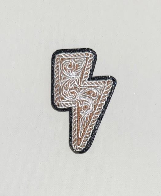 Tan western bolt hat patch