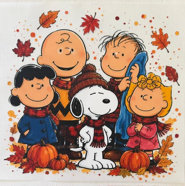Snoopy & Friends - fall leaves