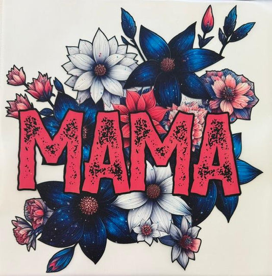 Mama - blue/white  flowers