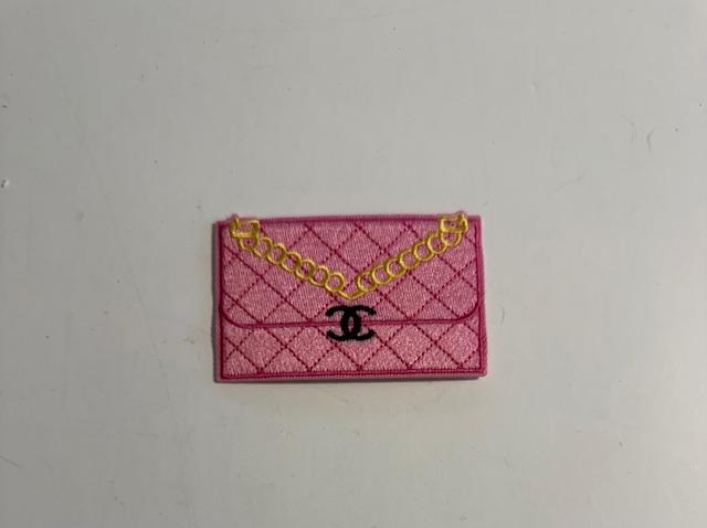 CC pink purse hat patch