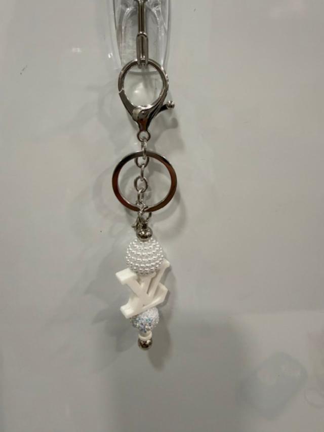LV White keychain