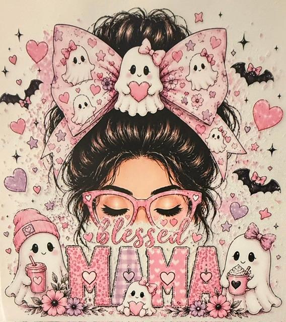 Blessed Mama - pink Halloween