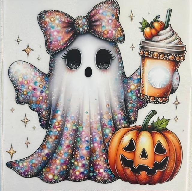 Ghost - glitter bow