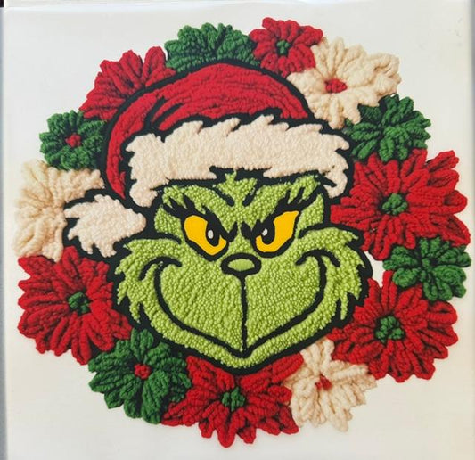 Grinch, flower wreath