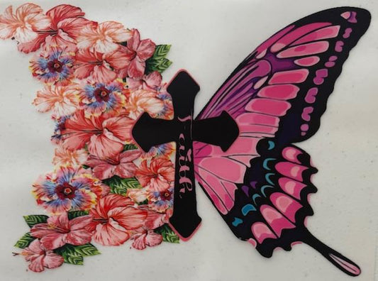 Faith - Butterfly/flowers