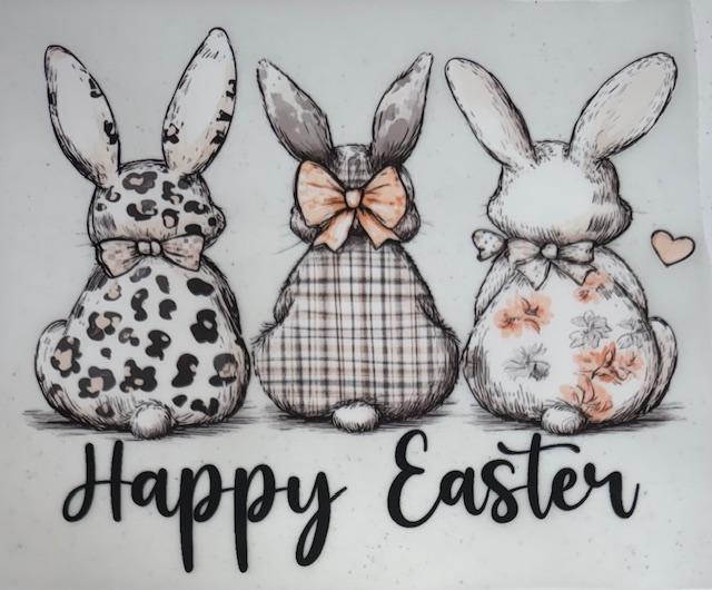 Happy Easter-3 bunnies