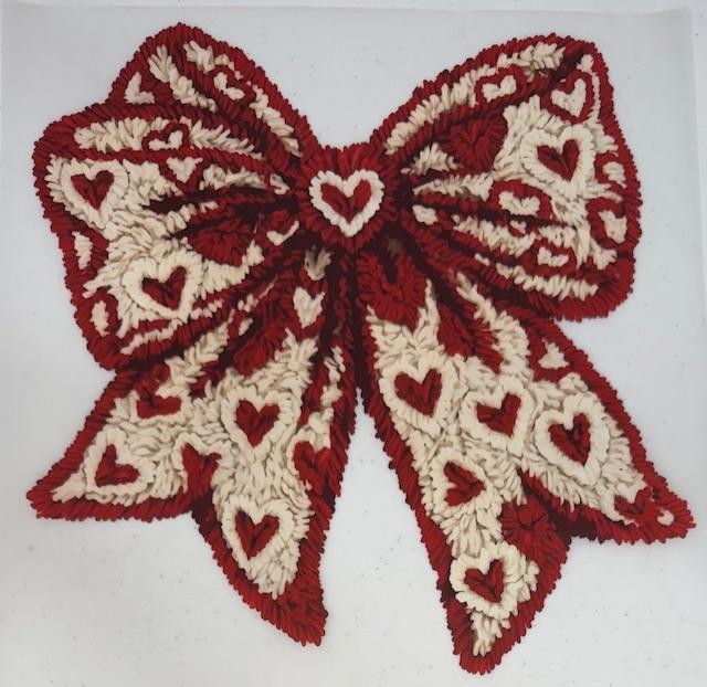 Valentines Bow-red hearts