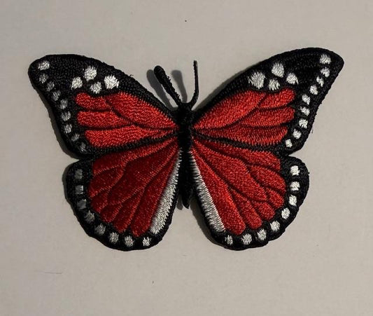 Red Butterfly hat patch