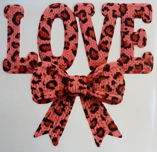 LOVE- pink cheetah yarn