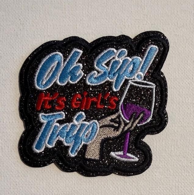 Oh sip! It'sna girls's trip-hat patch
