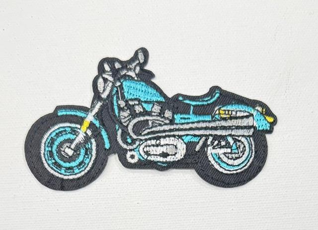 Motorcycle-teal hat patch