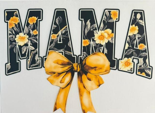 Mama, yellow bow/flowers