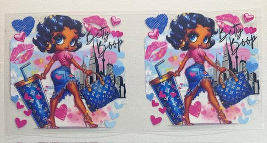 Betty Boop - blue cup/purse