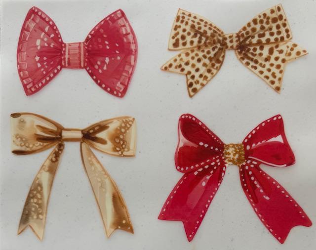Pink and Gold bows