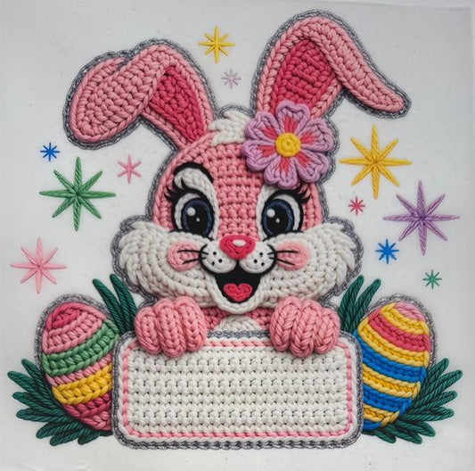 Easter Bunny, flower on head