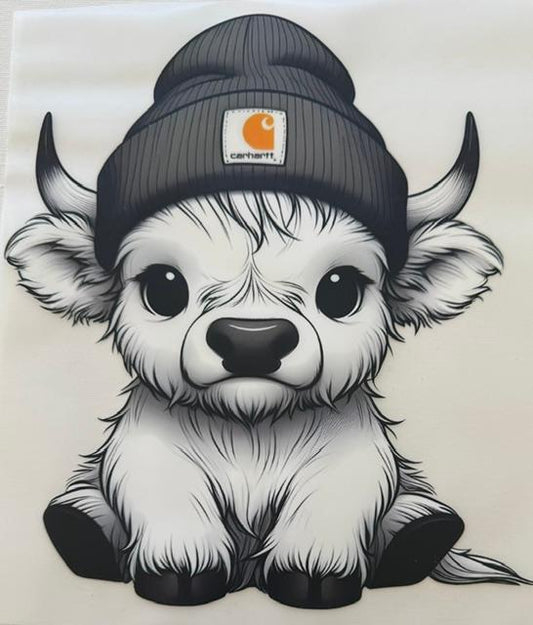 Cow - gray carhart beenie