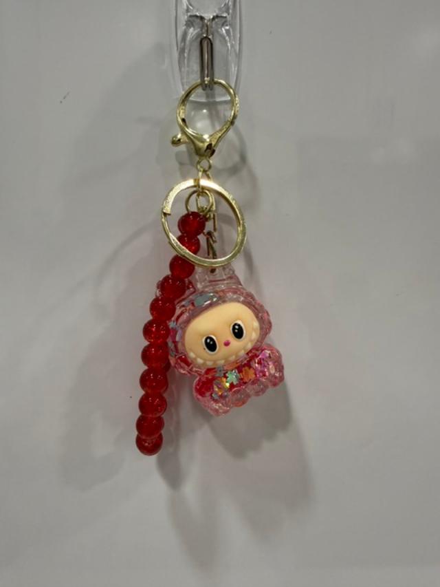 Red Labubu keychain
