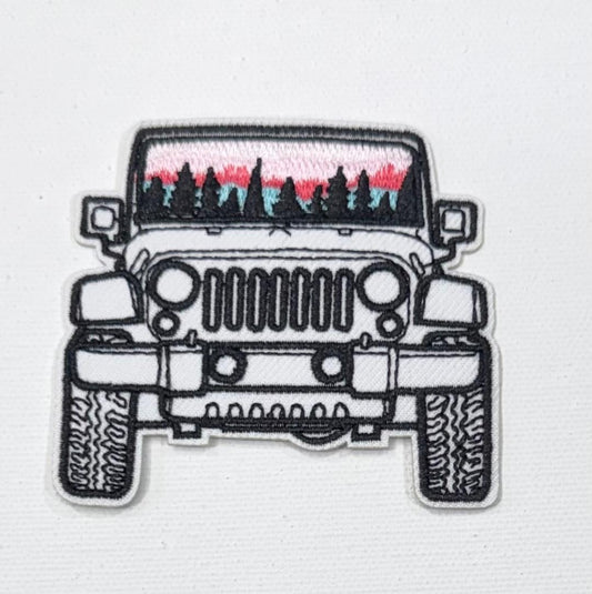White Jeep hat patch