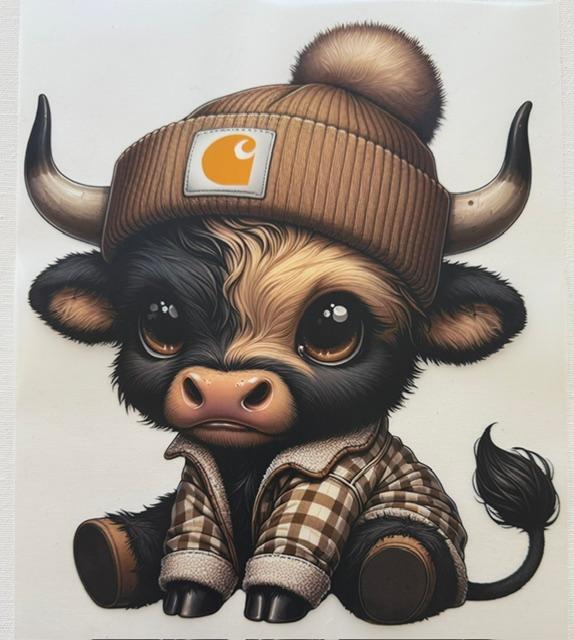 Cow - brown carhart beeneie