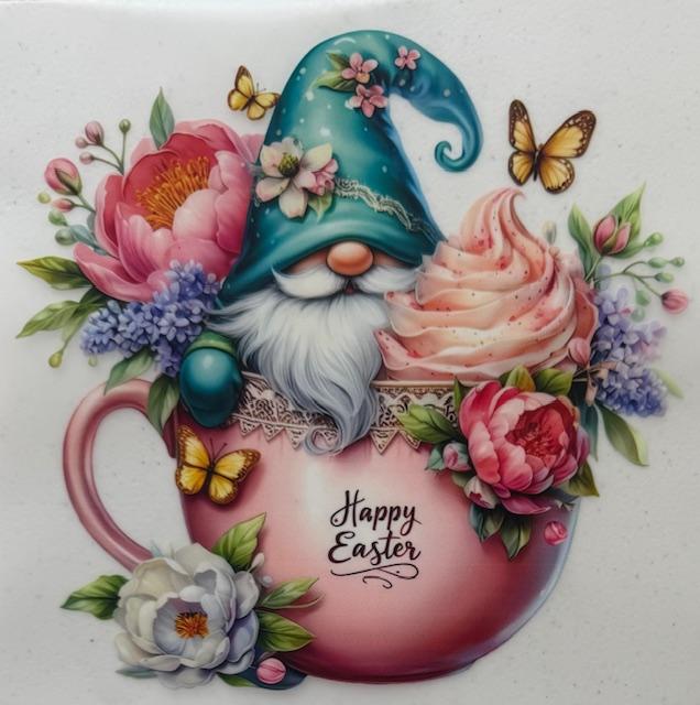 Easter Gnome, pink cup