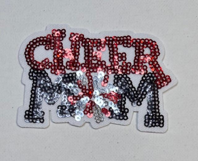 Red Cheer Mom hat patch