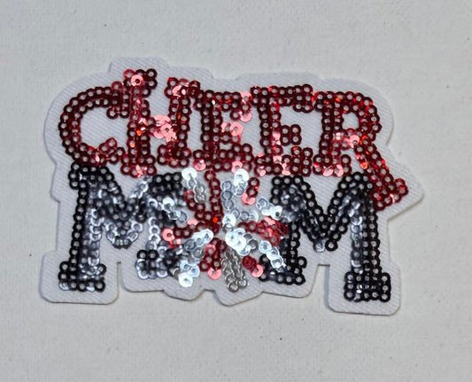 Red Cheer Mom hat patch