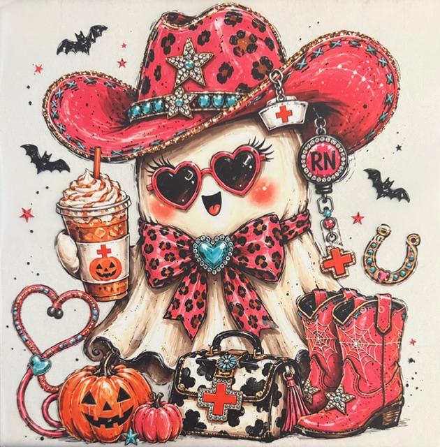 Fall Cow Nurse - pink