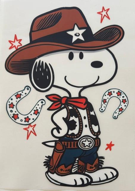 Snoopy - Cowboy, 2 horse shoes