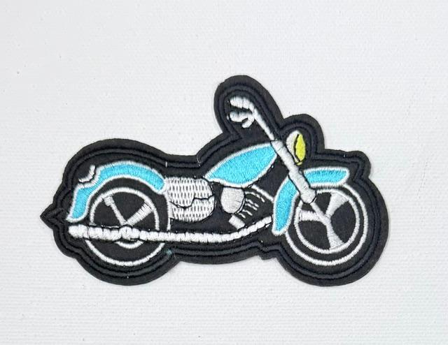 Motorcycle hat patch,lt blue