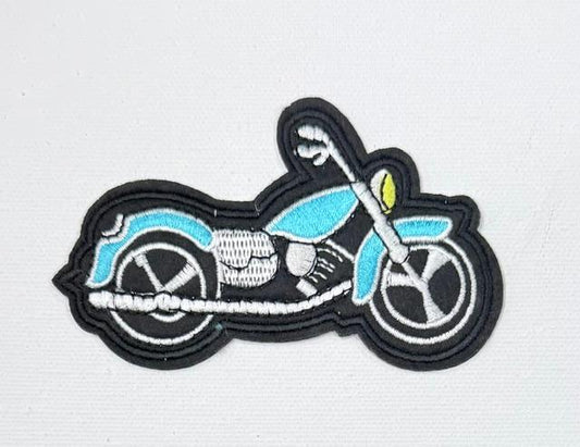 Motorcycle hat patch,lt blue