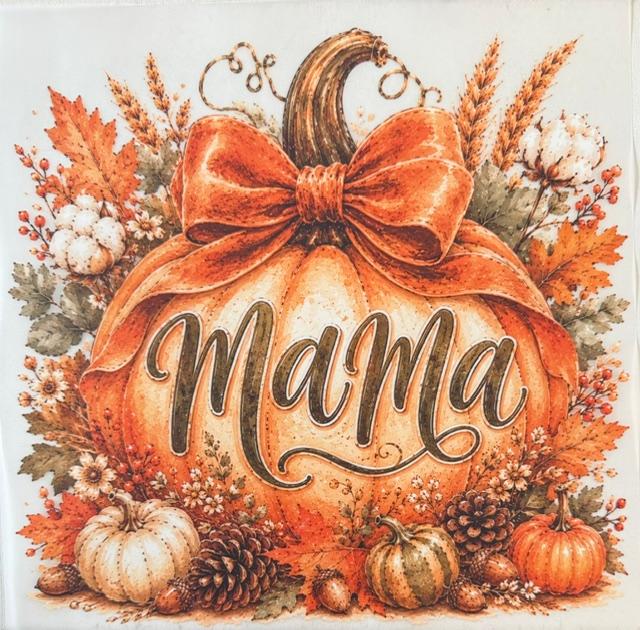 Mama - Orange pumpkin/bow