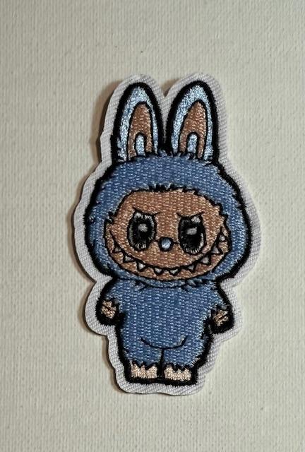 Labubu blue patch