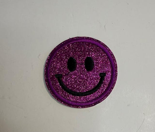 Smiley-purple hat patch