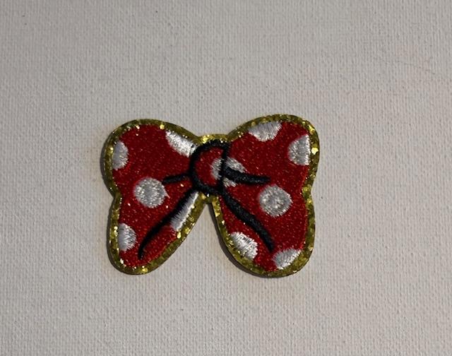 Minnie mouse bow hat patch