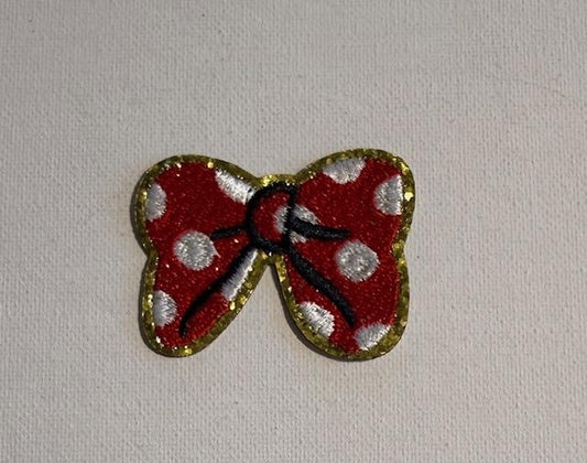 Minnie mouse bow hat patch