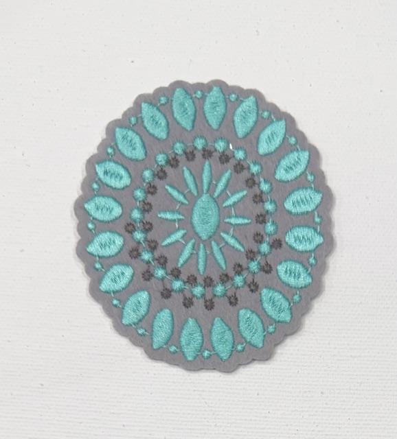 Western teal hat patch